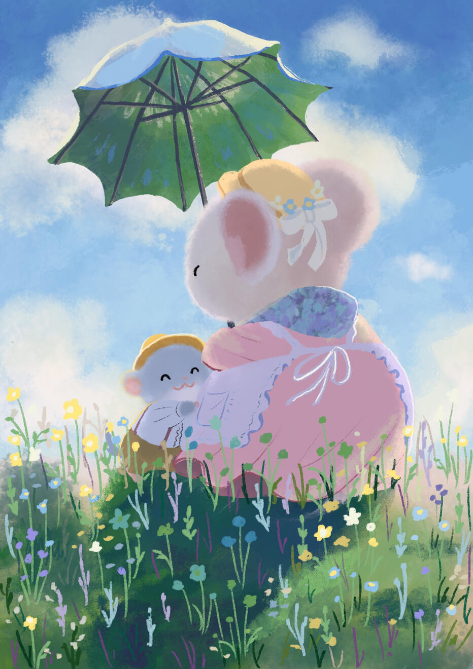 Mommy with a Parasol