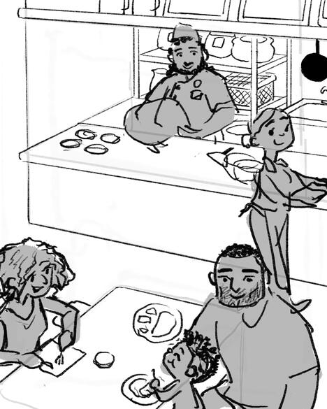 Family in an Indian store